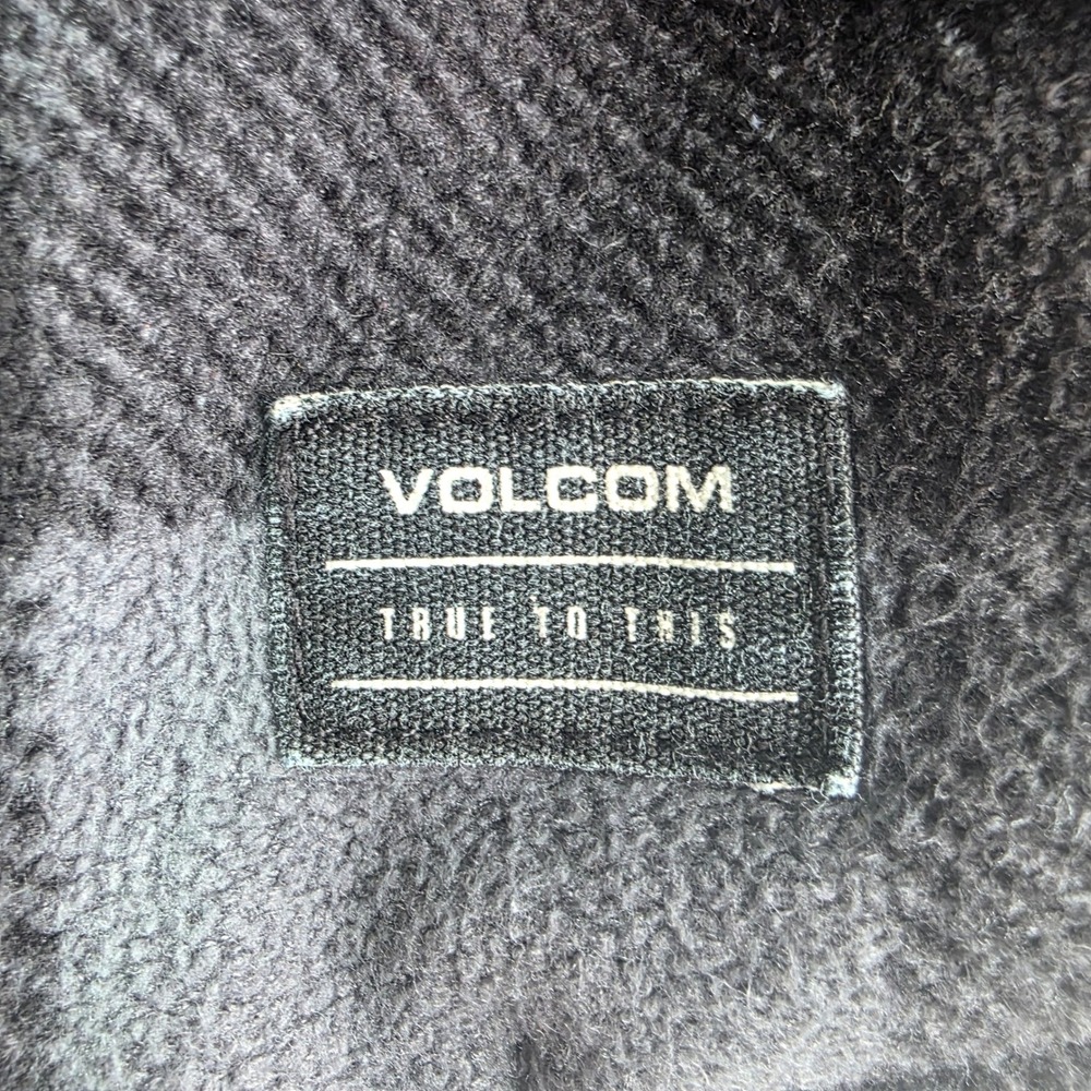 Volcom Mens Buffalo Plaid Fleece Shirt Jacket Grey Black Quilted Lining Size M - Picture 9 of 14